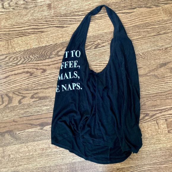 Coffee Crazy Cat Lady Animals Cats Kitten Nap black muscle workout tank top - Picture 3 of 4